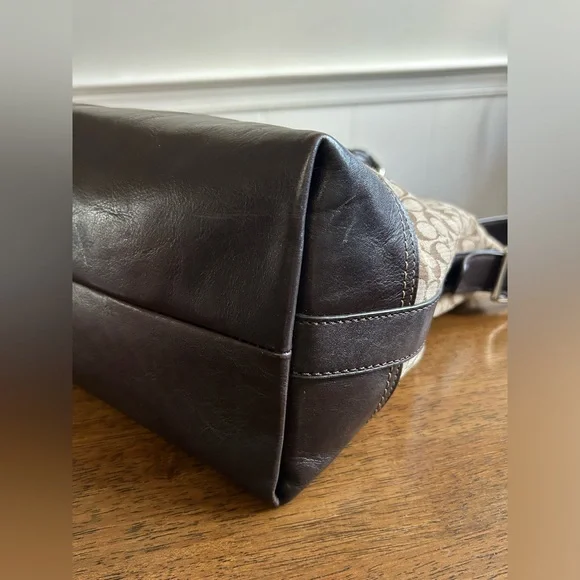 Coach Legacy Signature Stripe East/West Satchel Shoulder Bag - Picture 8 of 14